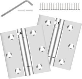 Vnwiq 445013510581 3 Inch Self Closing Door Hinges 201 Stainless Steel Heavy Duty Spring 3.5