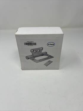 Voluka 445034118124 6 Pack Non-mortise Door Hinges - Easy To Install 4 Inch 3 Stainless Steel