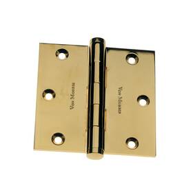11-303030-605 Von Morris 11-3030-605 1 Pair Door Hinges Satin Polished Brass 3.0 Inch X