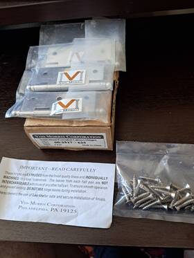 60-2517-625 Von Morris Solid Forged Brass Extruded Hinges2.5 Inch X1.75 Chrome Finish