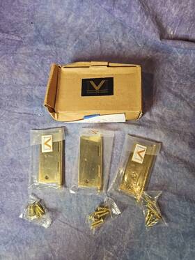 60-3025-605 Von Morris Lot Of 3 Hinges Polished Brass 5 Knuckle With Ball 3.0 X 2.5