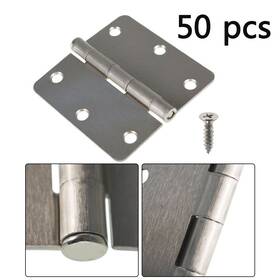 Wa1765170ur Waltvotur 3.5 Inch 50 Pack 3-1/2 Satin Nickel Iron Hinge 2.2mm And 1/4 Radius Corners New