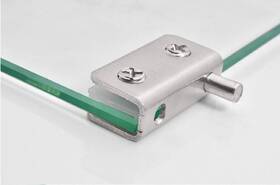 Wanlian 008574030430 2 Pieces Frameless Glass Door Hinge Stainless Steel Pivot Hinged