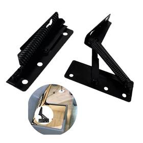 Wanlian 086291202552 Qiao 2 Pieces 80 Degree Foldable Lift Bracket Black Spring Hinge Widely Used