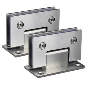 2pcs-sliver Wanlian 782429635437 Ju Glass Door Hinges Shower Room Accessories 90 Degree Doo