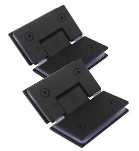 Wanlian 798607614941 Glass Shower Door Hinge Frameless Cabinet Hinges Black Heavy