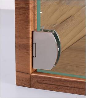 Hinge-289 Wanlian 2 Pieces Cabinet Glass Door Hinges 90-degree Frameless