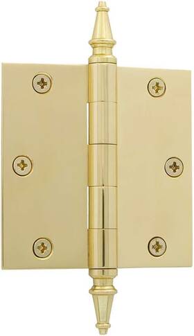 746080 Warehouse 445035073057 3.5 Inch Steeple Tip Residential Square Corners Door Hinge Polishe
