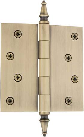 Warehouse 711181643732 Steeple Tip Residential Door Hinge With Square Corners