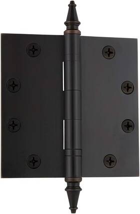 746110 Warehouse 4.5 Inch Steeple Tip Heavy Duty Square Corners Door Hinge Timeless