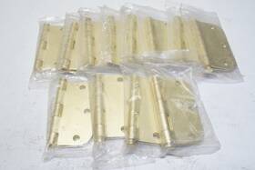 Bda3012pb Warwick No Screws Lot Of 12 3.5 Inch X Hinge 5/8 Corner Radius Polished Brass Shpfree