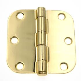 Da3010pb Warwick 3 Pack Inch Door Hinges 5/8 Radius Corner Polished Brass