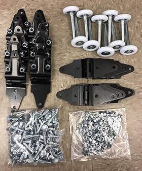 Whiting Universal 450045450967 30 Pack Overhead Truck Door Repair Kit - Hinges 2 Inch Rollers Hardware