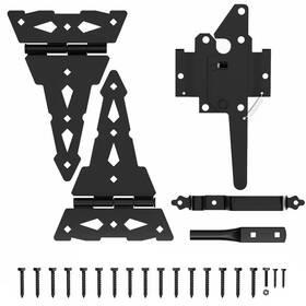 Winsoon 313101925968 Black Gate Hinge And Latch Set Decorative Kit