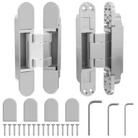 Winsoon 705353884290 6 Inch Invisible Door Hinge Zinc Alloy Hidden Concealed Swing Adjustab