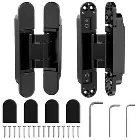 Winsoon 726084571464 Invisible Door Hinge Zinc Alloy Hidden Concealed Swing Adjustable But