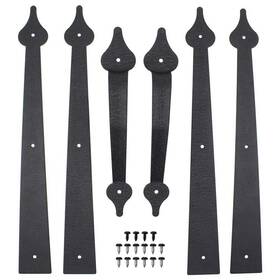 Winsoon 751105793969 Decorative Metal Garage Door Hardware Screw In Carriage House Accents Dummy Hing