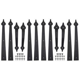 Winsoon 751105793976 Decorative Metal Garage Door Hardware Screw In Carriage House Accents