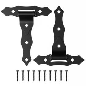 Winsoon 751105797301 Wood Gate Hinges For Wooden Fences Heavy Duty 8 Inch Strap Hinge Decorative