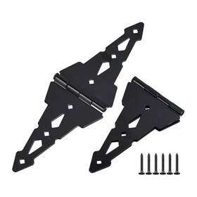 Winsoon 751105797448 Wood Gate Hinges For Wooden Fences Heavy Duty 8 Inch Strap Hinge Decorative