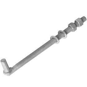 Wosiman 707091635332 Pack Of 4 12 Inch J-bolt Gate Hinges J Bolt Hinge With 5/8 Pin Galvanize