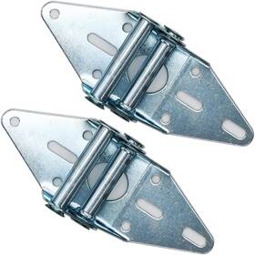 Wulankd 445021522569 2 Packs Garage Door Hinges #4 With Galvanized Finish - Heavy Duty 14 Gauge Steel