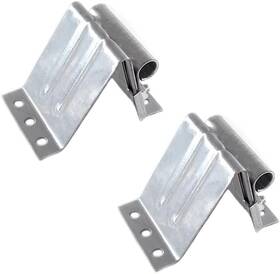 Wyzben 711181099294 Industrial 2 Pcs Adjustable Galvanized Steel Top Roller Bracket Hinge Clamp For