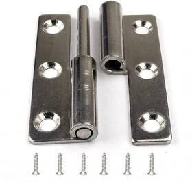 Xcyroiiy 313111216278 2pcs Lift Off Hinges Small Slip Joint Stainless Flag Hinge-lift Left Handed