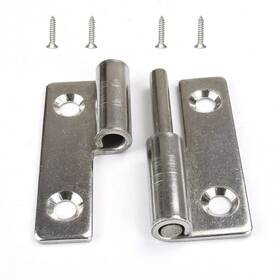 Xcyroiiy 755454541493 4pcs 2inch Long Steel Small Slip Joint Flag Hinge-lift Off Left Handed Lid Do