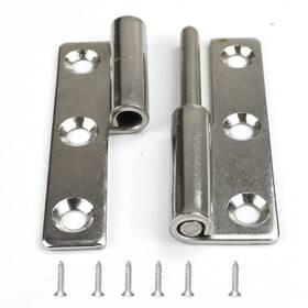 Xcyroiiy 755454541554 4pcs 2.5 Inch Detachable Door Hinge Stainless Steel Rising Butt Right Handed Lift