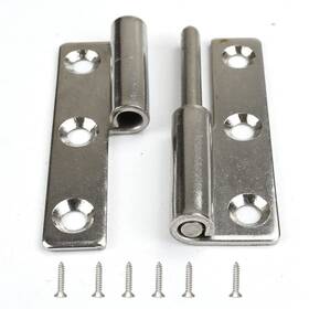 Xcyroiiy 755454541615 2pcs 3 Inch Lift Off Hinges Slip Joint Flag Right-handed 6 Holes