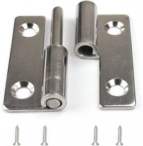 Xcyroiiy Xcy-4r-51x4-ss 4pcs 2-inch Long Steel Small Slip Joint Hinge Lift Off Door Hinges Right Handed
