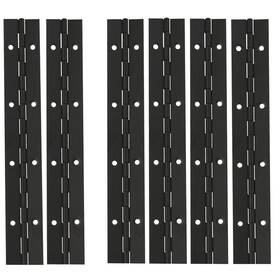 Xhmaxe 794855444903 6 Pcs Continuous And Piano Hinges 8inch Black Hinge For Cabinet Heavy D