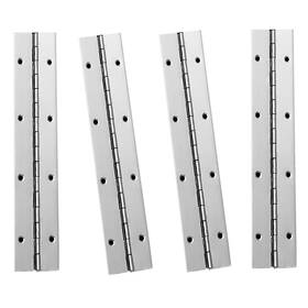Xh-8in-paino Xhmaxe 4pcs 8inch Piano Hinges 304stainless Steel Hinge Silver 1.2ftft Open Width 0.0
