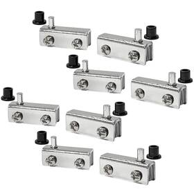 Xiaoyztan 778992078580 4 Pairs Polished Chrome Glass Door Pivot Hinge