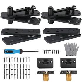 Xmz-ddup 768351626439 2 Pcs Stainless Steel Hidden Door Hinge Pivot Up To 570lbs Loadbear Inch