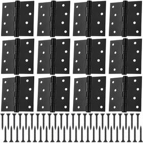 Xie-yaocom-2381 Yaocom 12 Pcs 4x4 Inch Ball Bearing Door Hinges Stainless Steel Heavy Duty Black