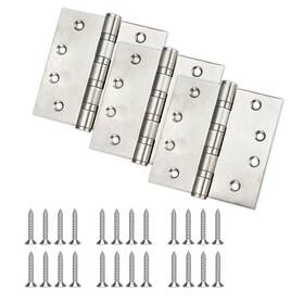 Yaoyao Land 715017310058 3 Pack Nickel Stainless Steel 4ftft Door Hinges With Square Corner 4in X H