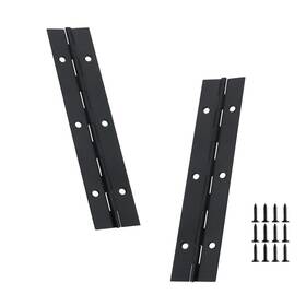 Yeecheng 738065442441 2pcs Black 6-inch Heavy Duty Piano Hinge 2 Inch Open Width Stainless Steel Cont