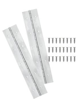 Yee240515 Yeecheng 2pcs Silver 10-inch Heavy Duty Stainless Steel Piano Hinge 2 Inch Open Width Cont
