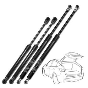 Sg229037 Yhtauto Set Of 4 Rear Window Glass And Tailgate Lift Supportcompatible With 2