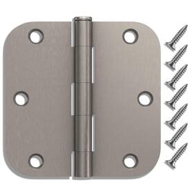 Nickel3.5 Yikoujis 797447970354 3 Pack Door Hinges Brushed Inch Nickel With 5/8 R