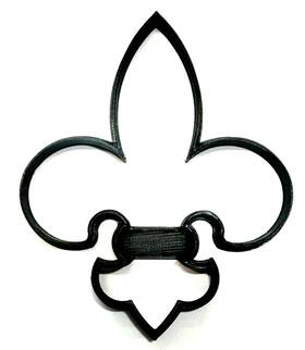 Yngllc 696294409706 Fleur De Lis Decorative Symbol Flower Of 3 3/8 Inch X 4 5/8 Black