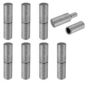 Yskmanhuo 733257675713 8 Pcs Weldable Barrel Hinges 2-3/8 Inch X 5/8 Heavy Duty Steel Weld On Bullet Do