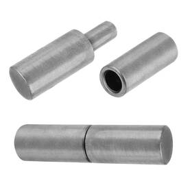 Yskmanhuo 733257675744 4 Pcs Weldable Barrel Hinges Weld On Bullet Door Hinge 3 Inch X 3/4 Heavy Duty S