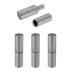 Yskmanhuo 733257675751 8 Pcs Weldable Barrel Hinges 2-3/8 Inch X 5/8 Heavy Duty Steel Weld On Bullet Do