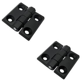 Ev191-22005147 Ysmith Black Zinc Alloy Hinge 1.6 Inch Suface Mount For Cabinet Door 2 Pack