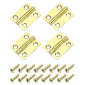 Zaplyte 636939162276 4pcs Folding Butt Hinges 1 Inch Brass Small Door Cabinet