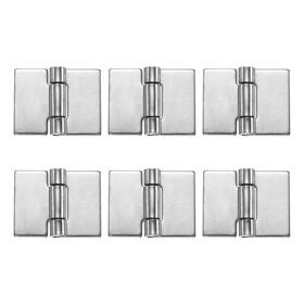 X0.06 Zaplyte 641832540786 6 Pack Heavy Duty Weldable Hinges 1 Inch X1.26 Weld On Butt Hinge Silver
