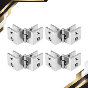 Zaplyte 649603707680 Glass Door Hinge 180 Degree Cupboard Showcase For 5-8mm Thickness 4pcs